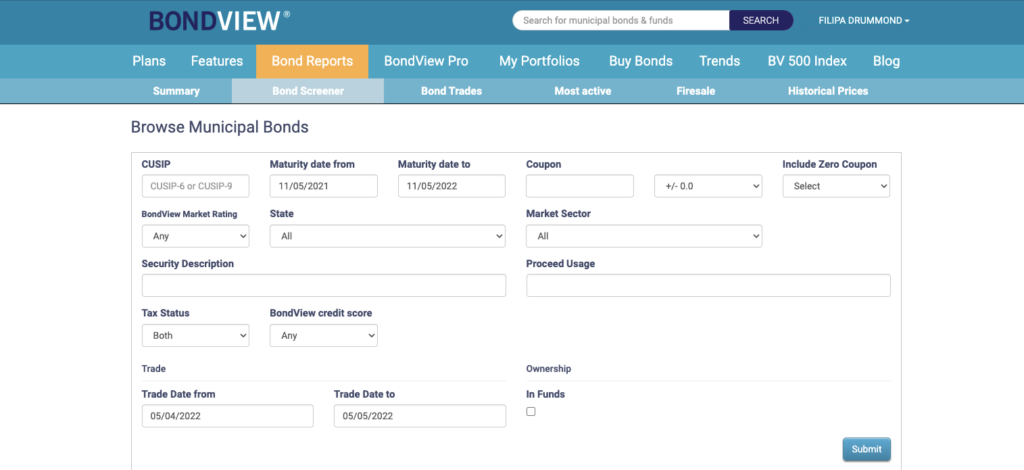 bondview-bonds-screener-continuing disclosures